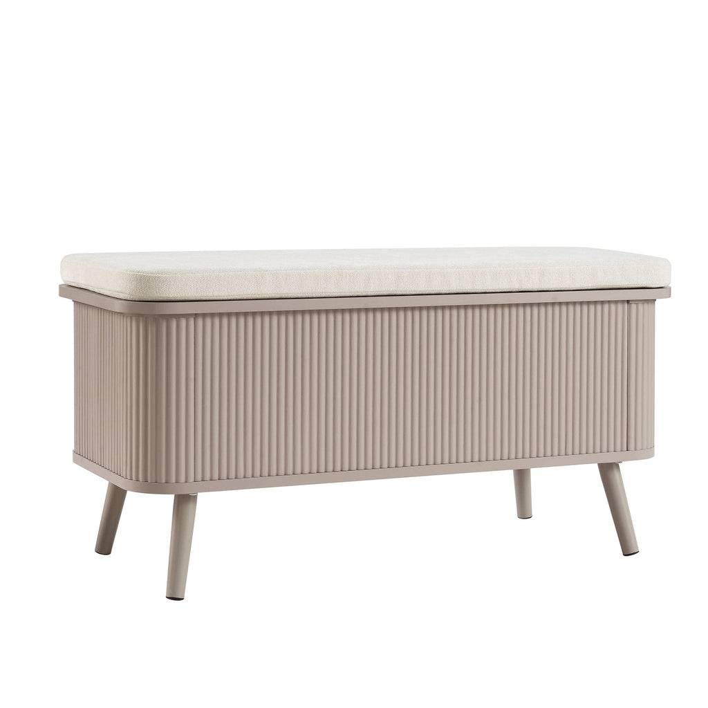 Dusklia - Hattie Storage Bench - Taupe