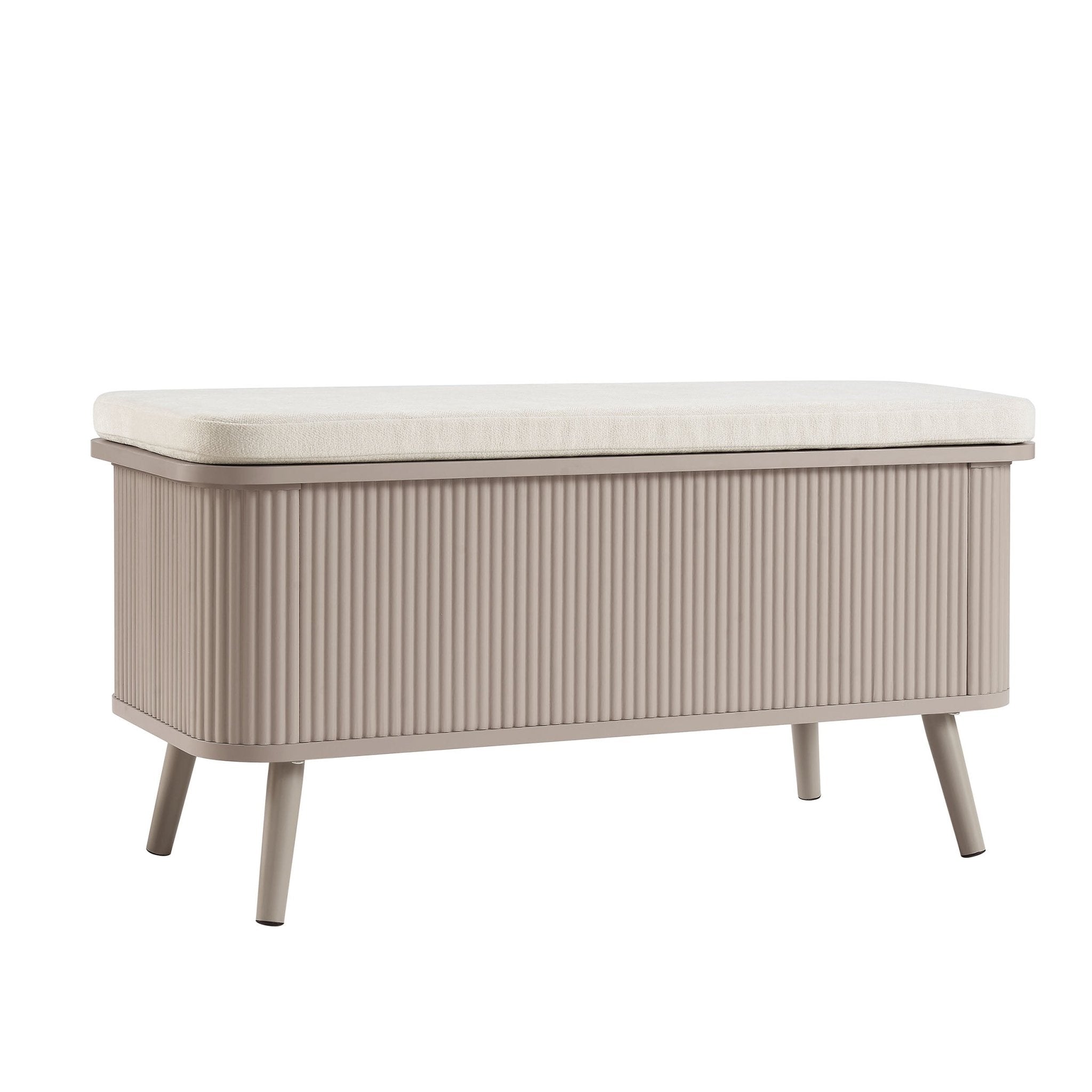 Dusklia - Hattie Storage Bench - Taupe