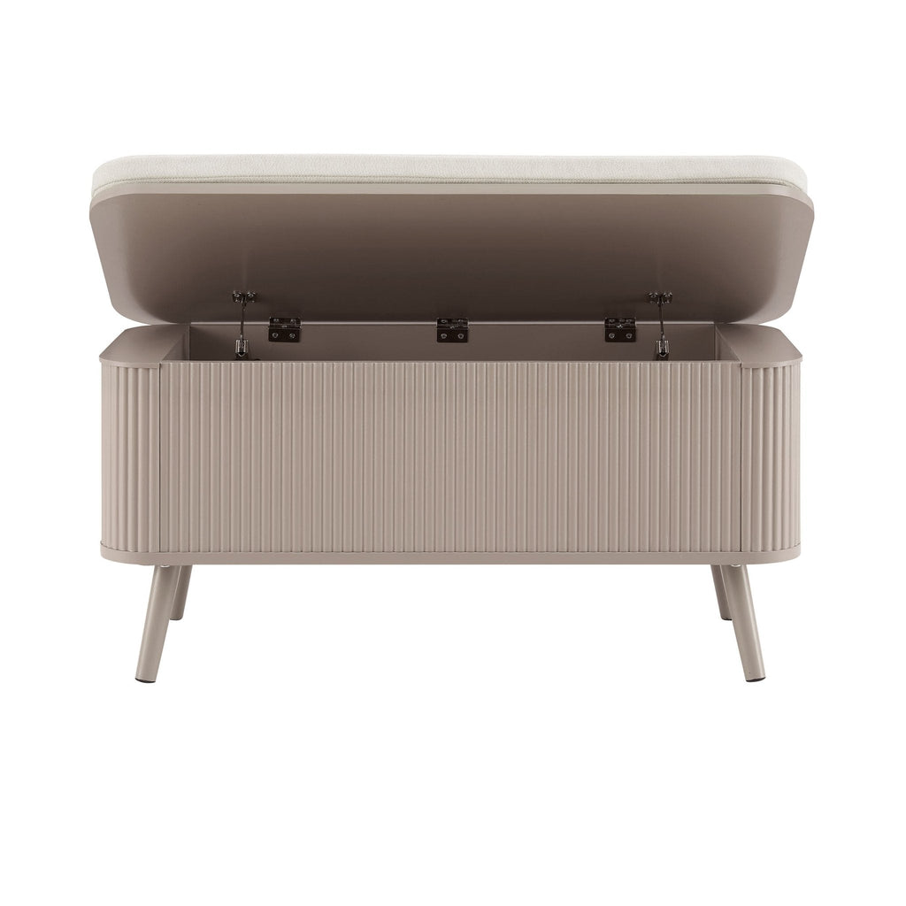 Dusklia - Hattie Storage Bench - Taupe