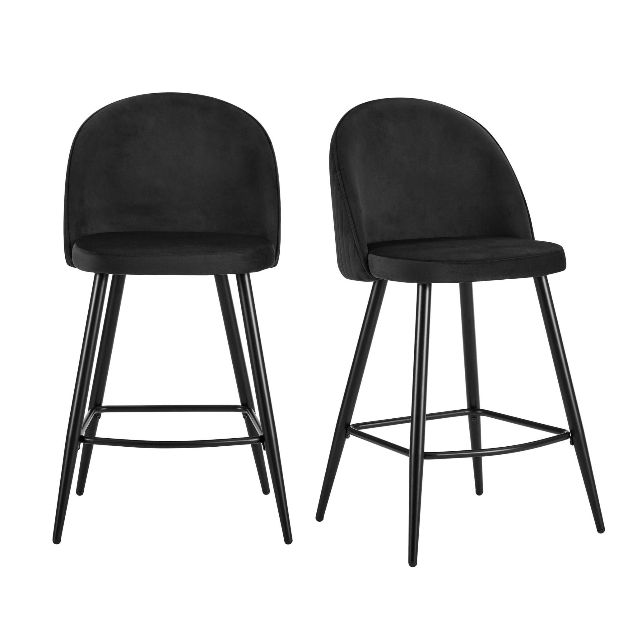 Dusklia - Hattie Set of 2 Barstools - Black