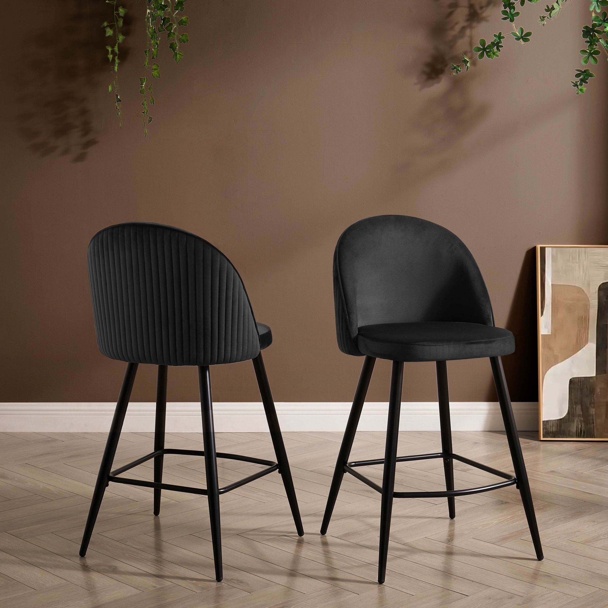 Dusklia - Hattie Set of 2 Barstools - Black