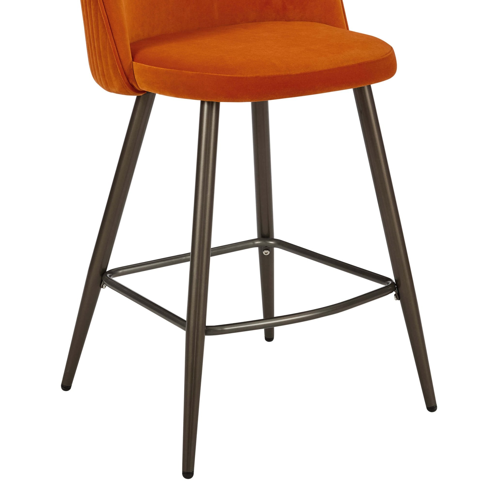 Dusklia - Hattie Set of 2 Barstools - Bright Orange