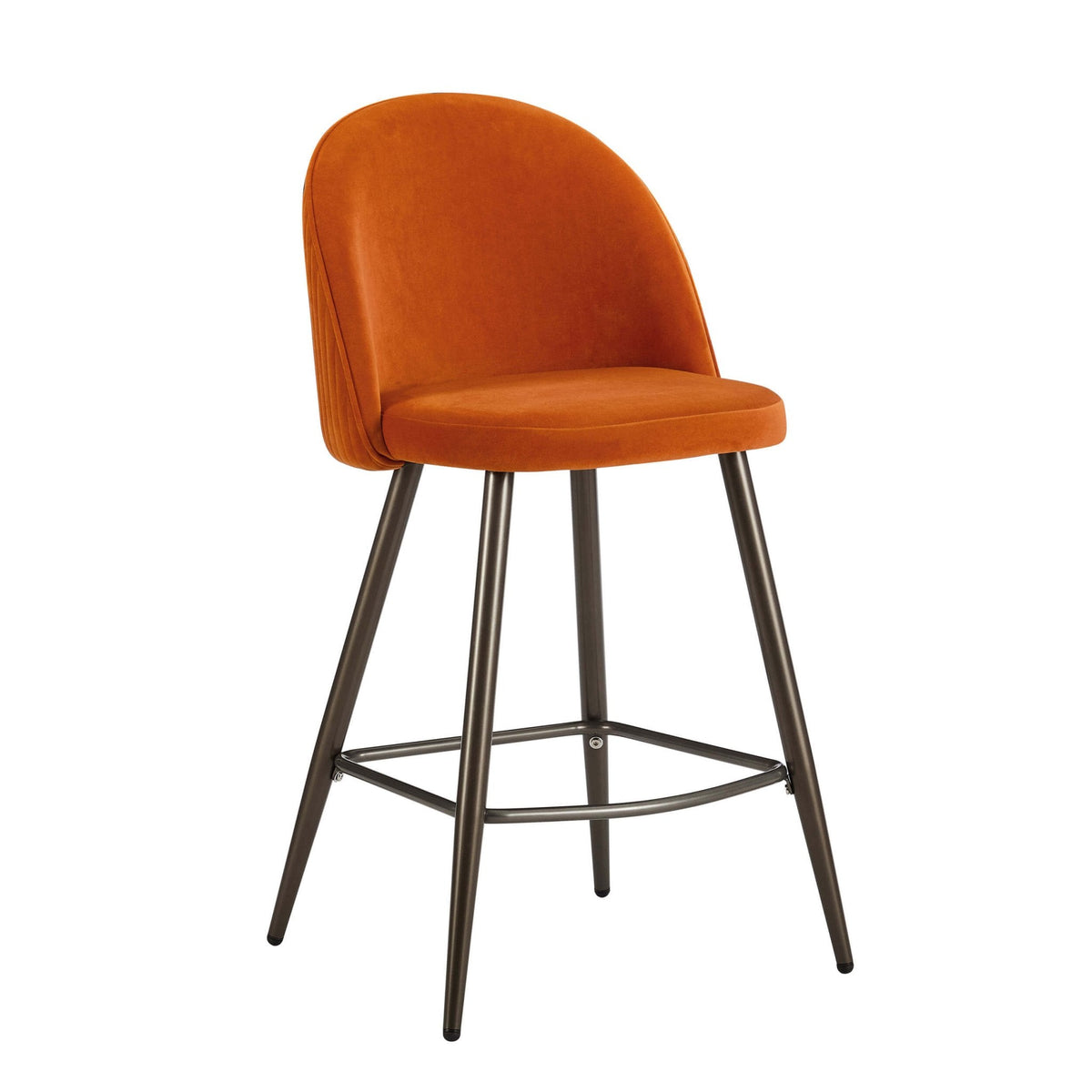 Dusklia - Hattie Set of 2 Barstools - Bright Orange