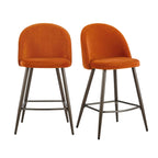 Dusklia - Hattie Set of 2 Barstools - Bright Orange