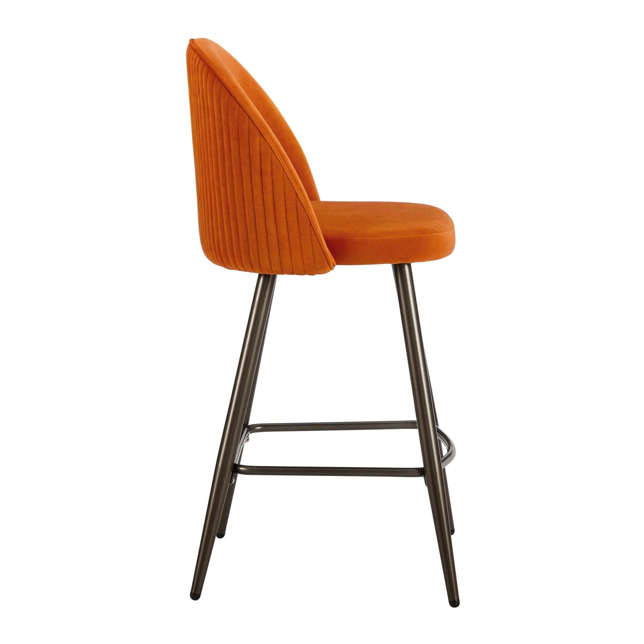 Dusklia - Hattie Set of 2 Barstools - Bright Orange