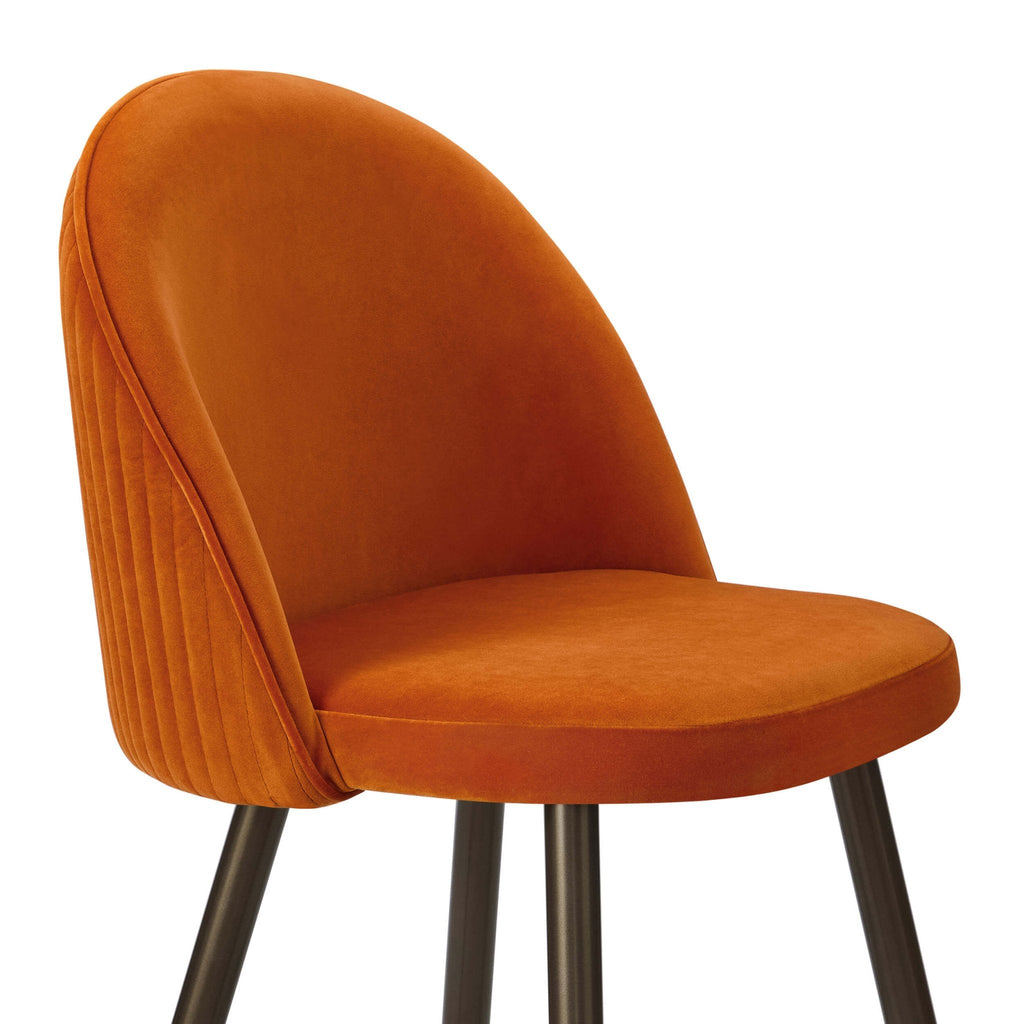 Dusklia - Hattie Set of 2 Barstools - Bright Orange