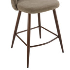 Dusklia - Hattie Set of 2 Barstools - Chenille Mushroom