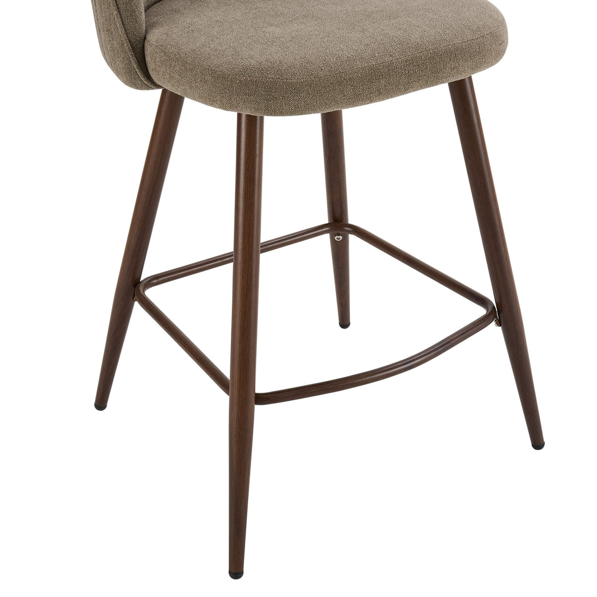 Dusklia - Hattie Set of 2 Barstools - Chenille Mushroom