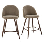Dusklia - Hattie Set of 2 Barstools - Chenille Mushroom