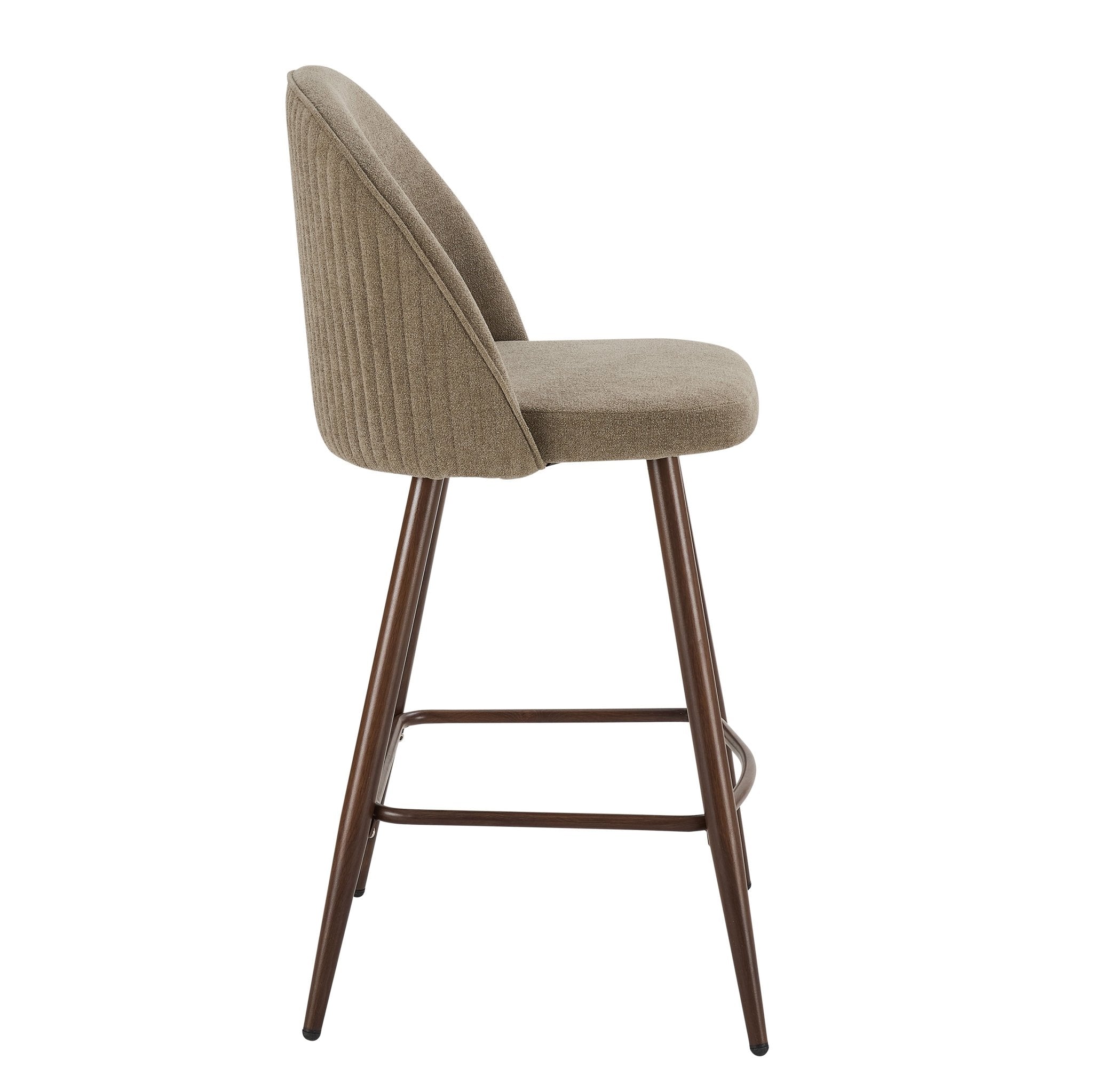 Dusklia - Hattie Set of 2 Barstools - Chenille Mushroom