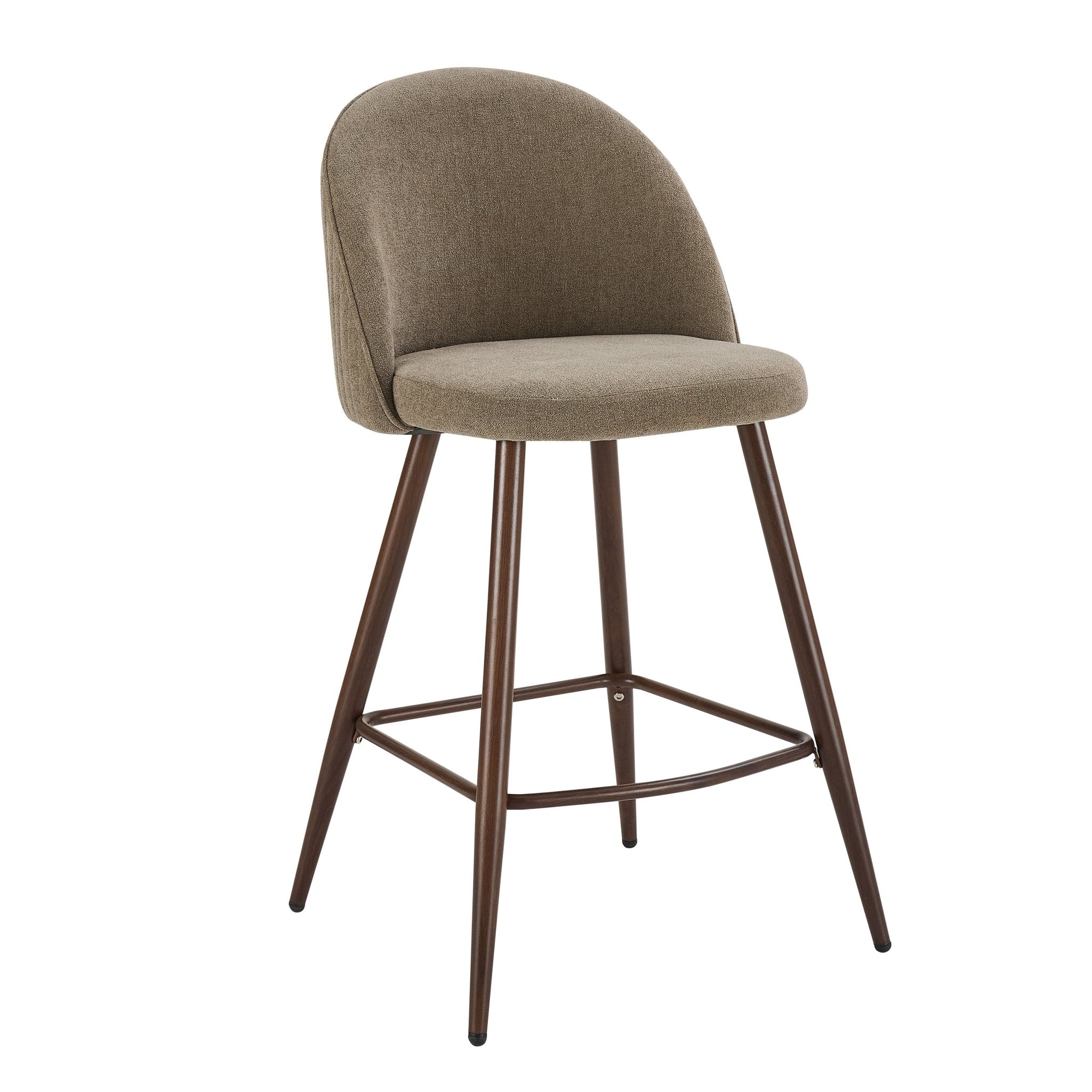 Dusklia - Hattie Set of 2 Barstools - Chenille Mushroom