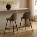 Dusklia - Hattie Set of 2 Barstools - Chenille Mushroom