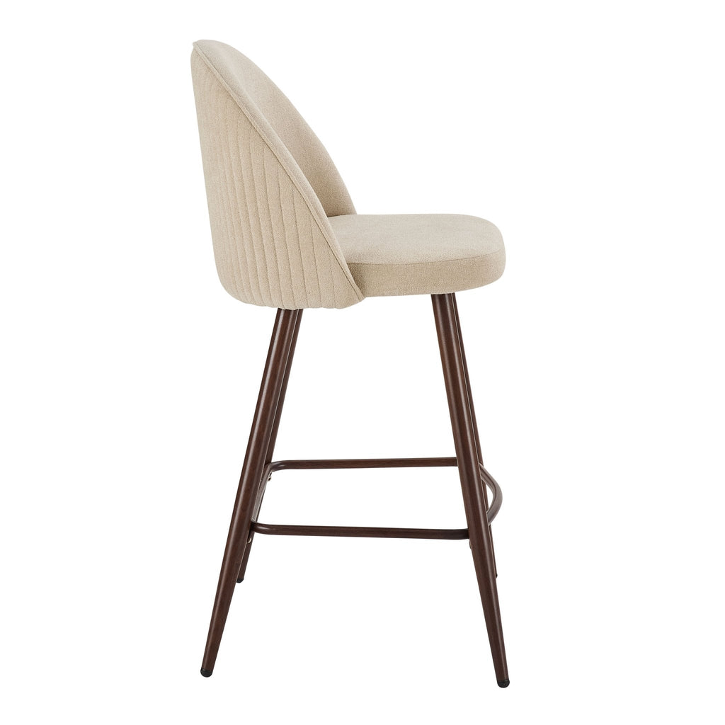 Dusklia - Hattie Set of 2 Barstools - Chenille Oatmeal