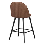 Dusklia - Hattie Set of 2 Barstools - Faux Leather Tan