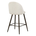 Dusklia - Hattie Set of 2 Barstools - Ivory Chenille