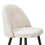 Dusklia - Hattie Set of 2 Barstools - Ivory Chenille