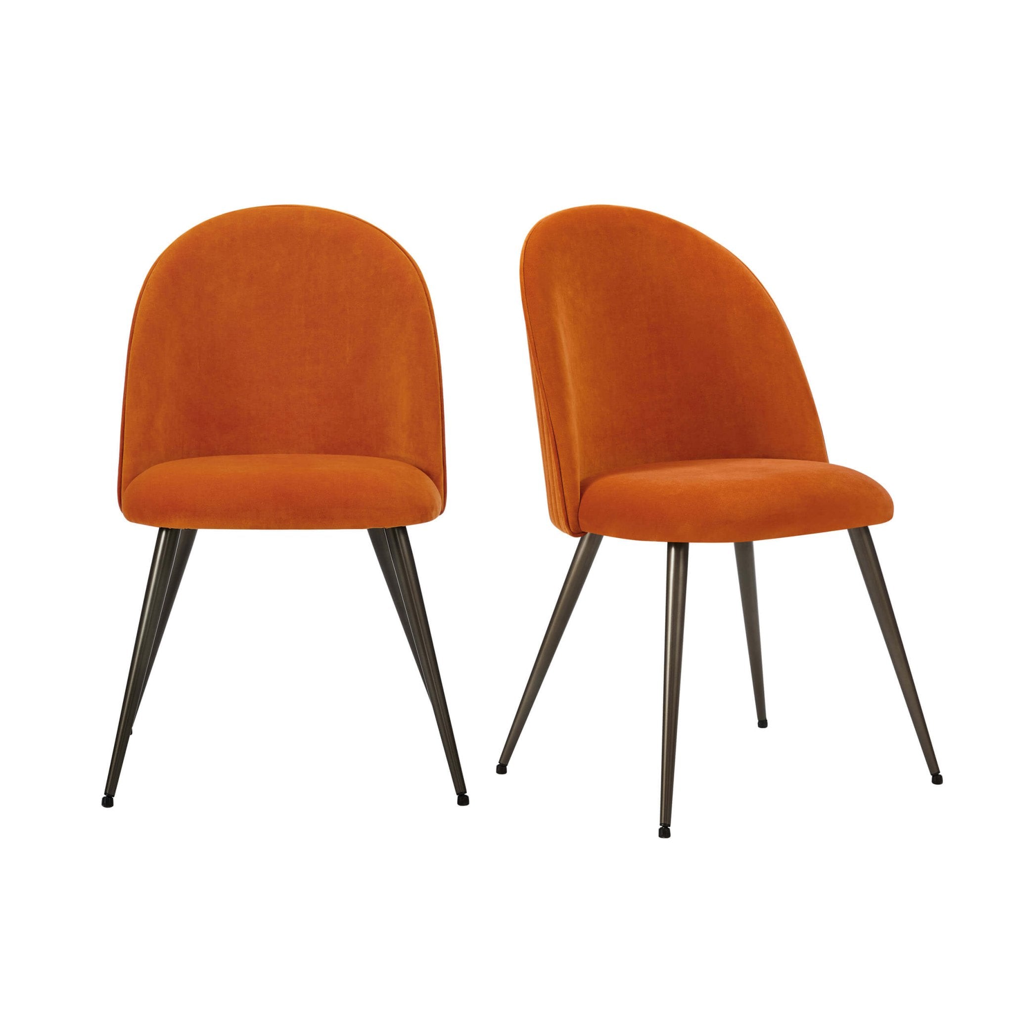 Dusklia - Hattie Set of 2 Dining Chairs - Bright Orange
