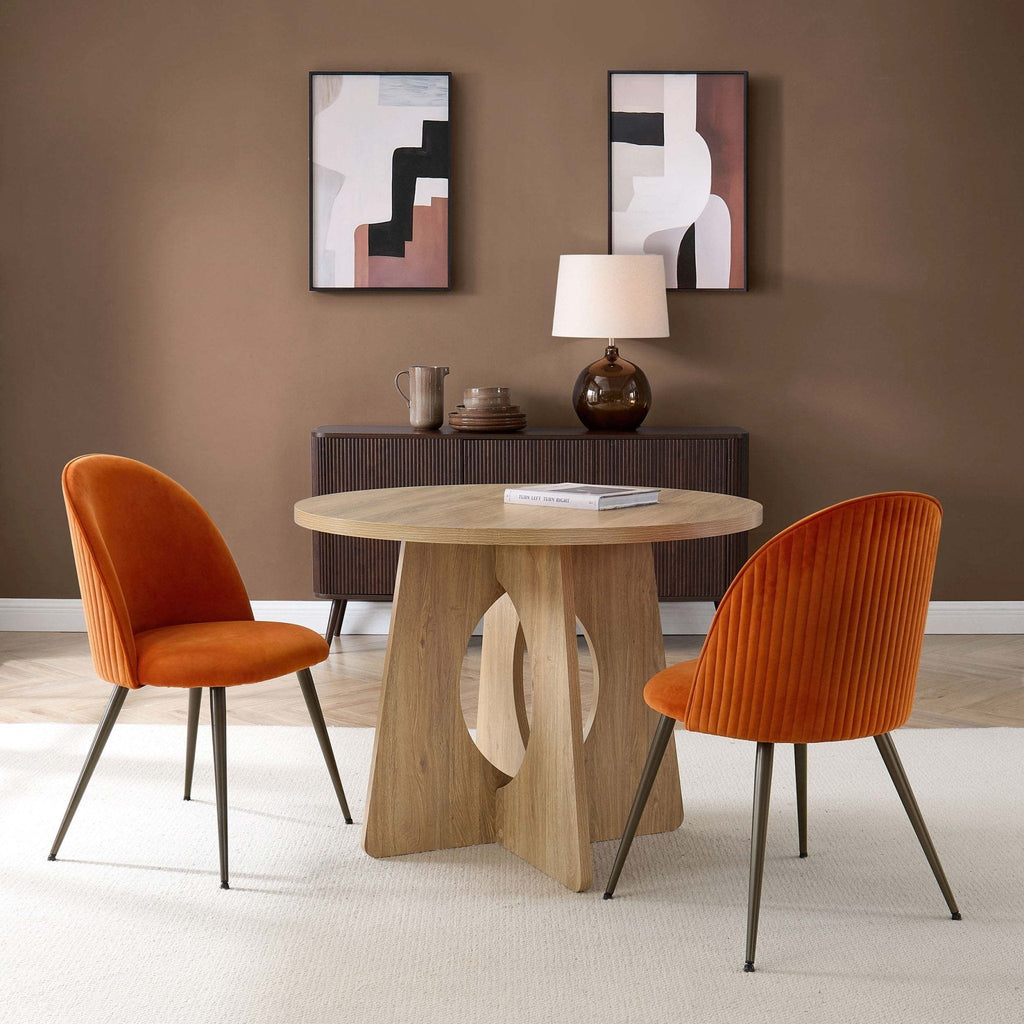 Dusklia - Hattie Set of 2 Dining Chairs - Bright Orange