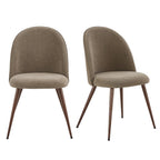 Dusklia - Hattie Set of 2 Dining Chairs - Chenille Mushroom