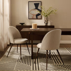 Dusklia - Hattie Set of 2 Dining Chairs - Chenille Oatmeal
