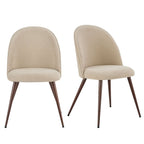 Dusklia - Hattie Set of 2 Dining Chairs - Chenille Oatmeal