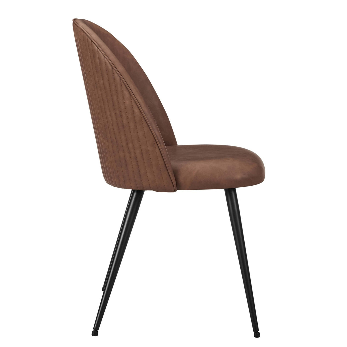 Dusklia - Hattie Set of 2 Dining Chairs - Faux Leather Tan