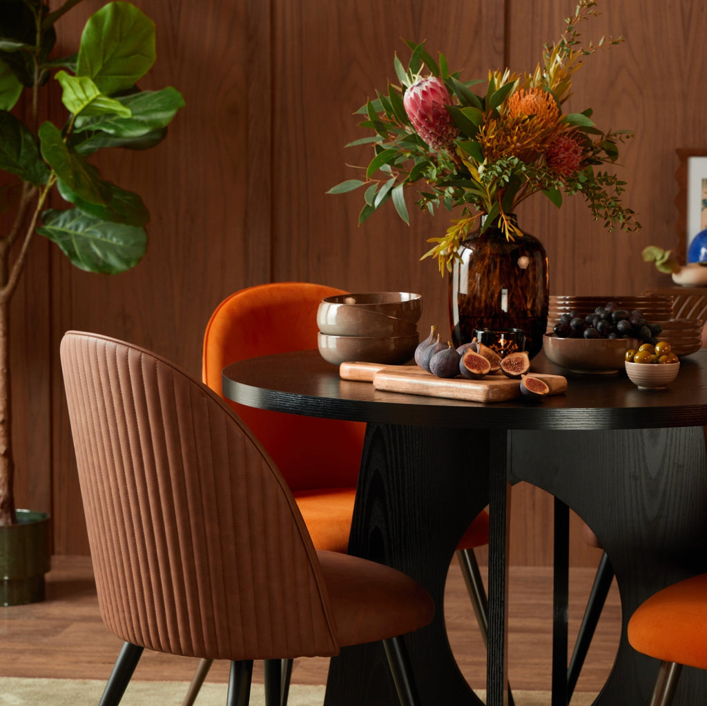 Dusklia - Hattie Set of 2 Dining Chairs - Faux Leather Tan