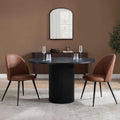 Dusklia - Hattie Set of 2 Dining Chairs - Faux Leather Tan