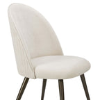 Dusklia - Hattie Set of 2 Dining Chairs - Ivory Chenille