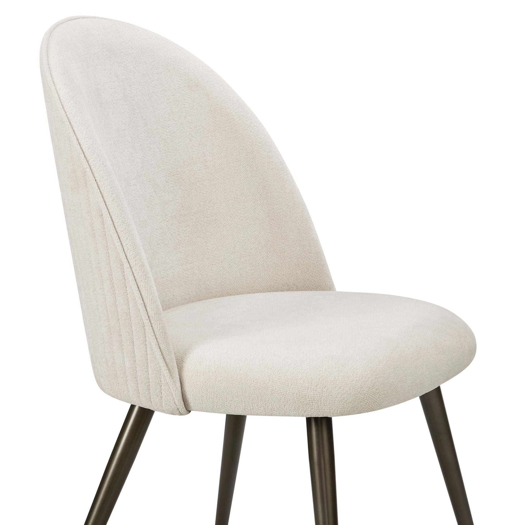 Dusklia - Hattie Set of 2 Dining Chairs - Ivory Chenille