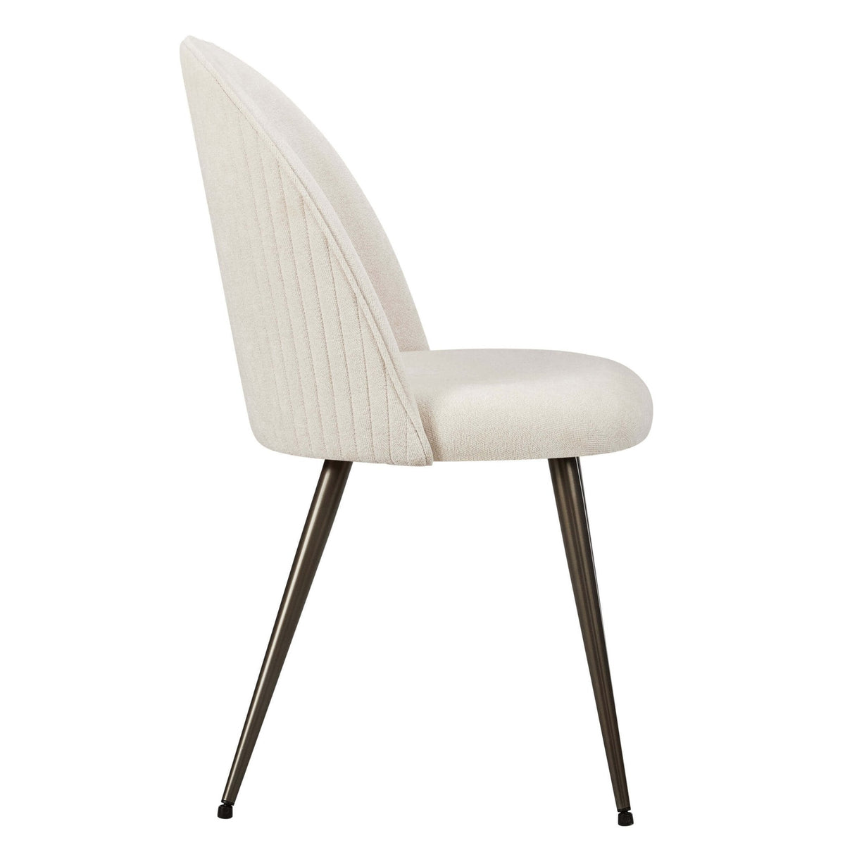 Dusklia - Hattie Set of 2 Dining Chairs - Ivory Chenille