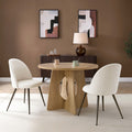 Dusklia - Hattie Set of 2 Dining Chairs - Ivory Chenille