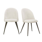 Dusklia - Hattie Set of 2 Dining Chairs - Ivory Chenille