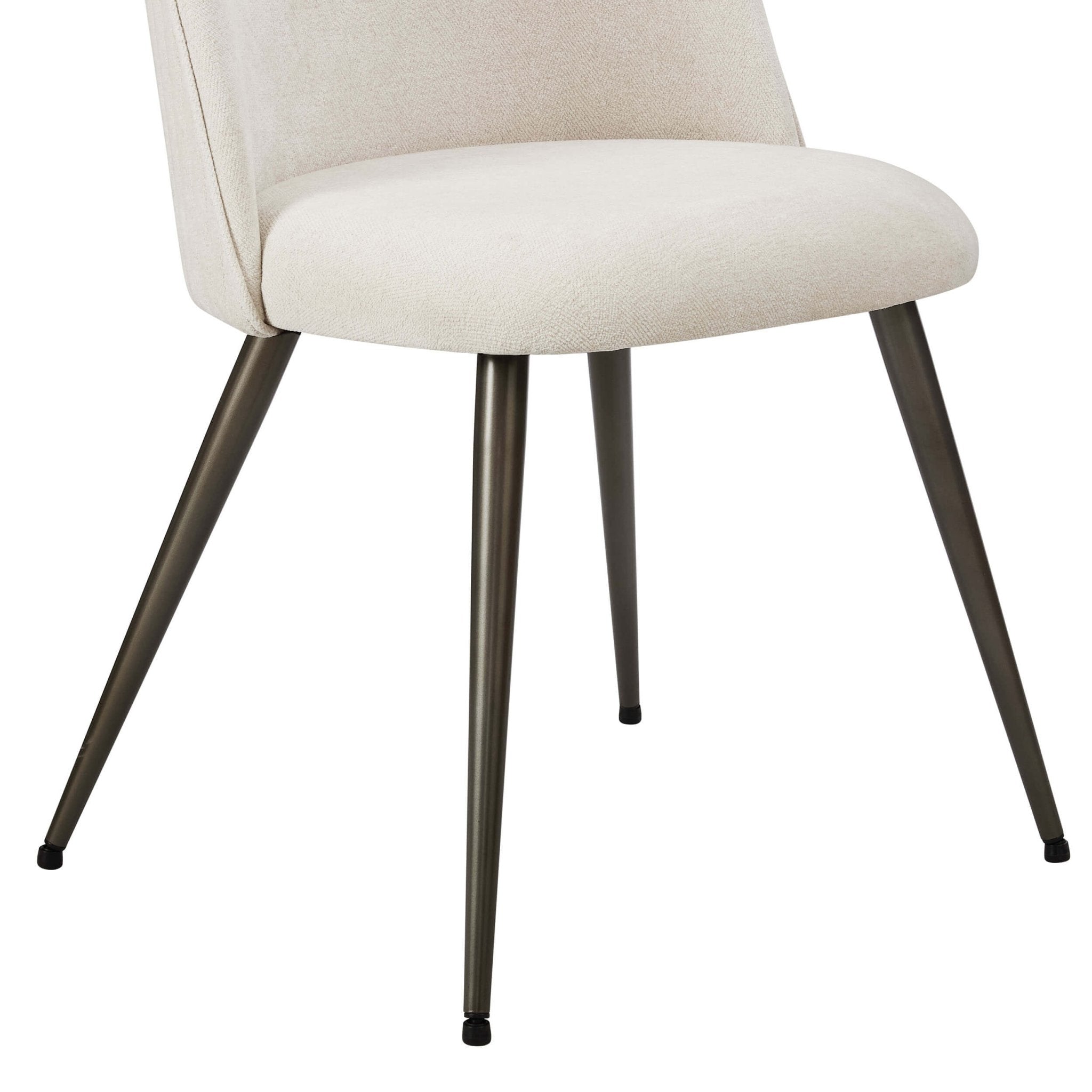 Dusklia - Hattie Set of 2 Dining Chairs - Ivory Chenille