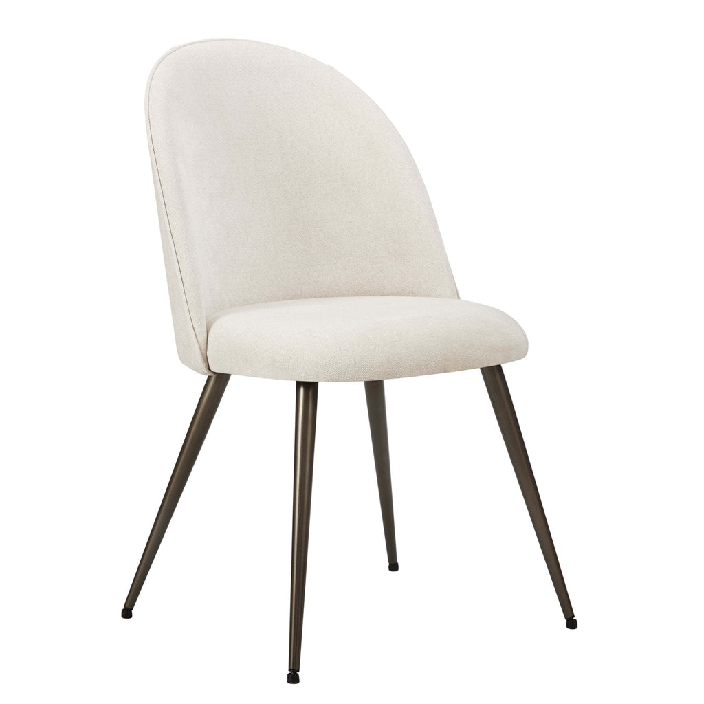 Dusklia - Hattie Set of 2 Dining Chairs - Ivory Chenille