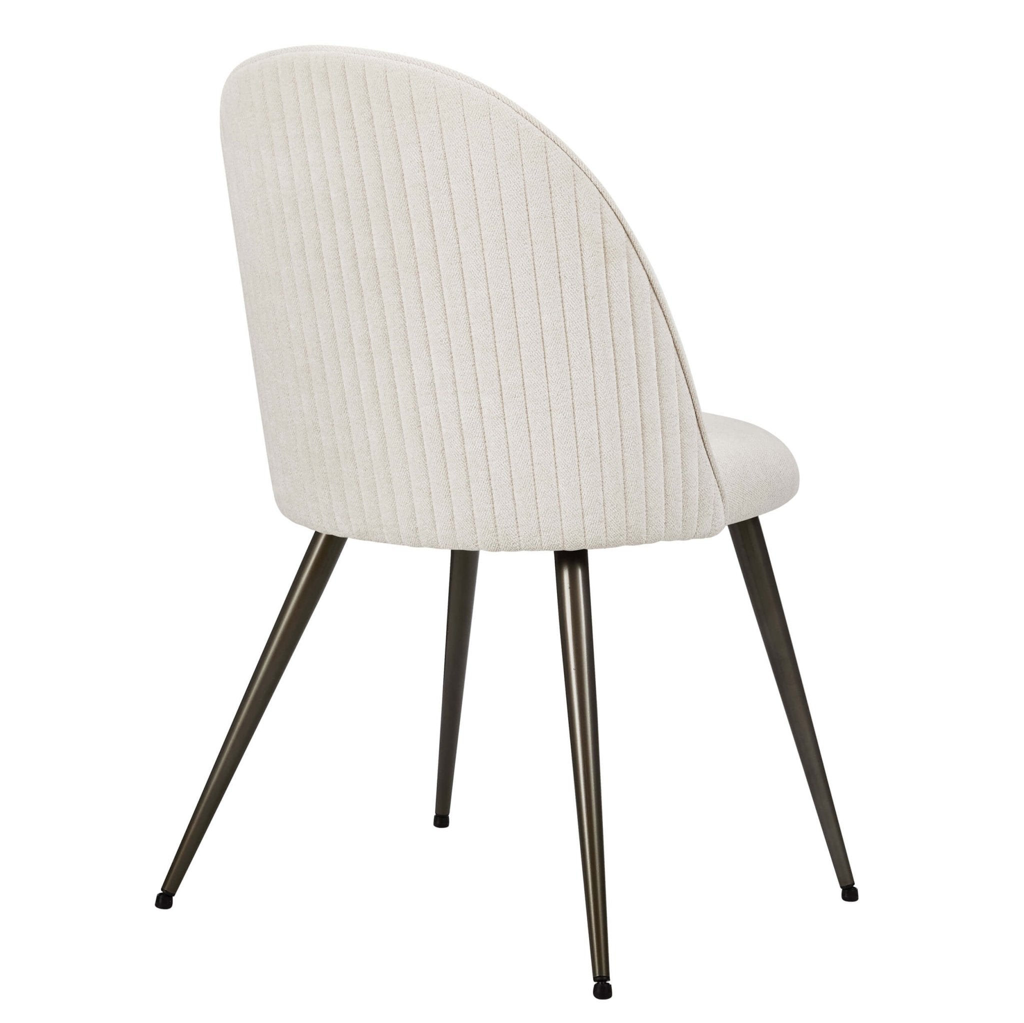 Dusklia - Hattie Set of 2 Dining Chairs - Ivory Chenille