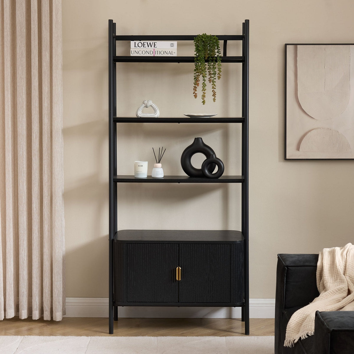 Dusklia - Hattie Shelving Unit - Black