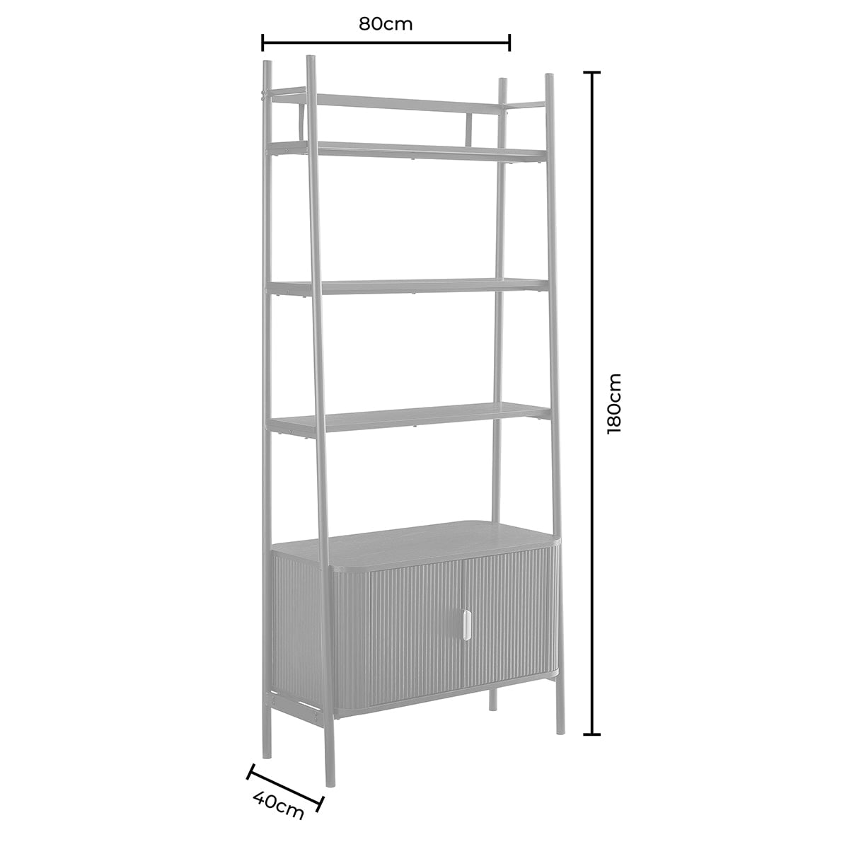 Dusklia - Hattie Shelving Unit - Black