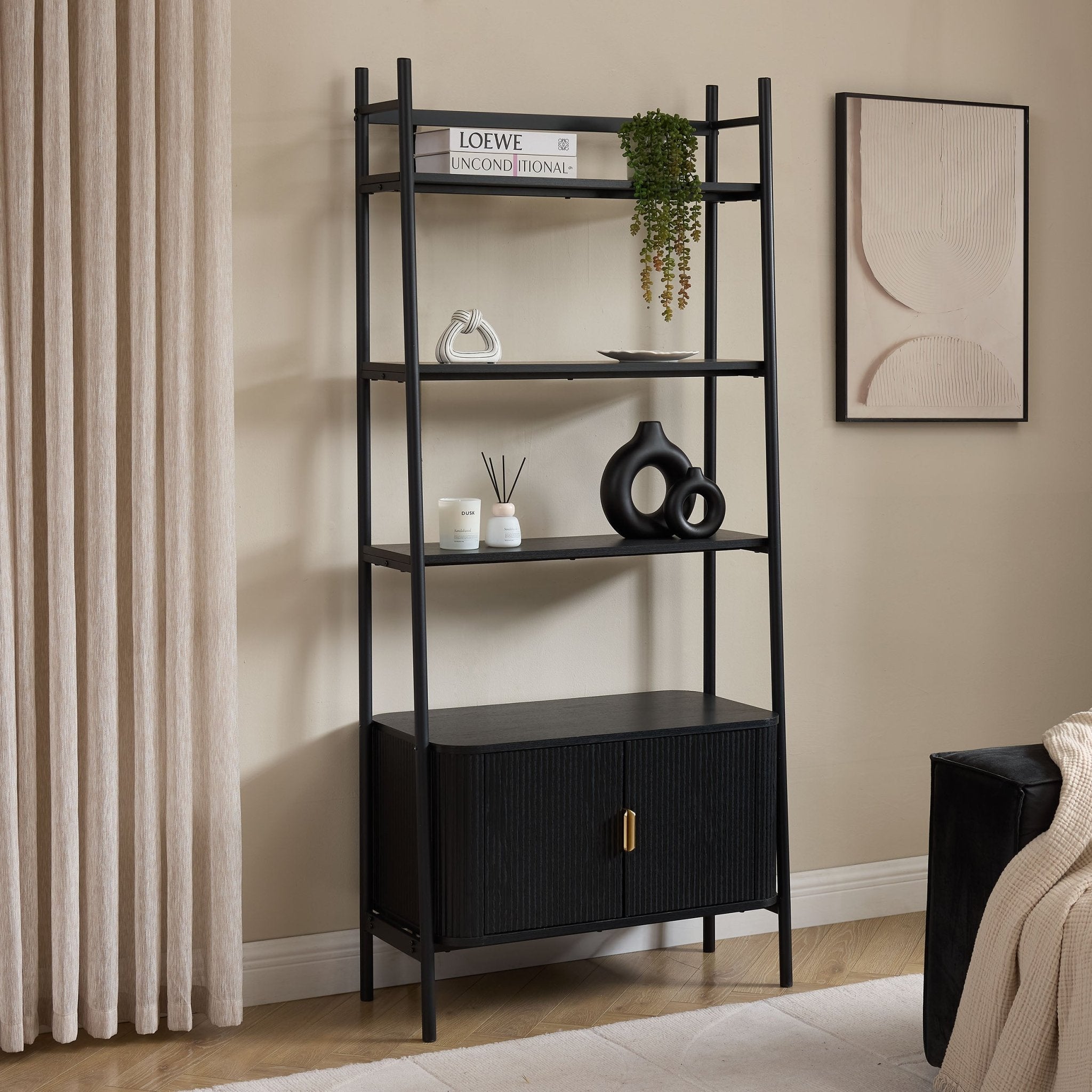 Dusklia - Hattie Shelving Unit - Black