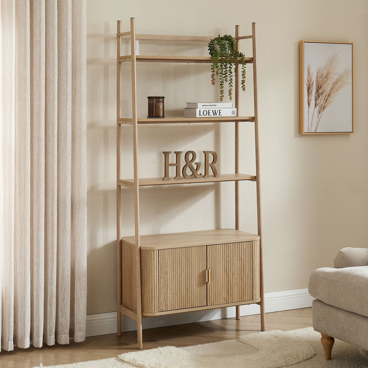 Dusklia - Hattie Shelving Unit - Light Wood