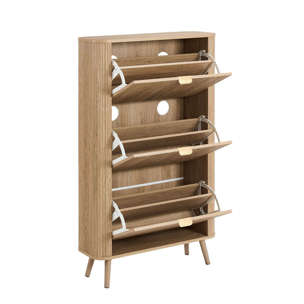 Dusklia - Hattie Shoe Cabinet - Light Wood