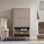 Dusklia - Hattie Shoe Cabinet - Taupe