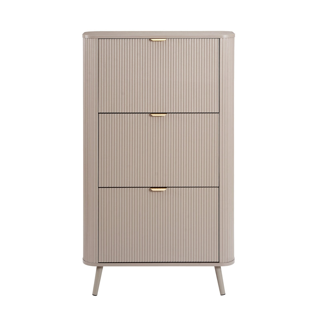Dusklia - Hattie Shoe Cabinet - Taupe