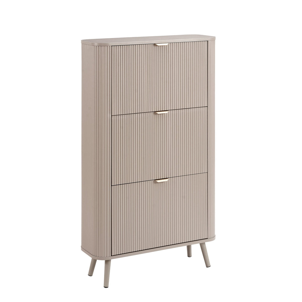 Dusklia - Hattie Shoe Cabinet - Taupe