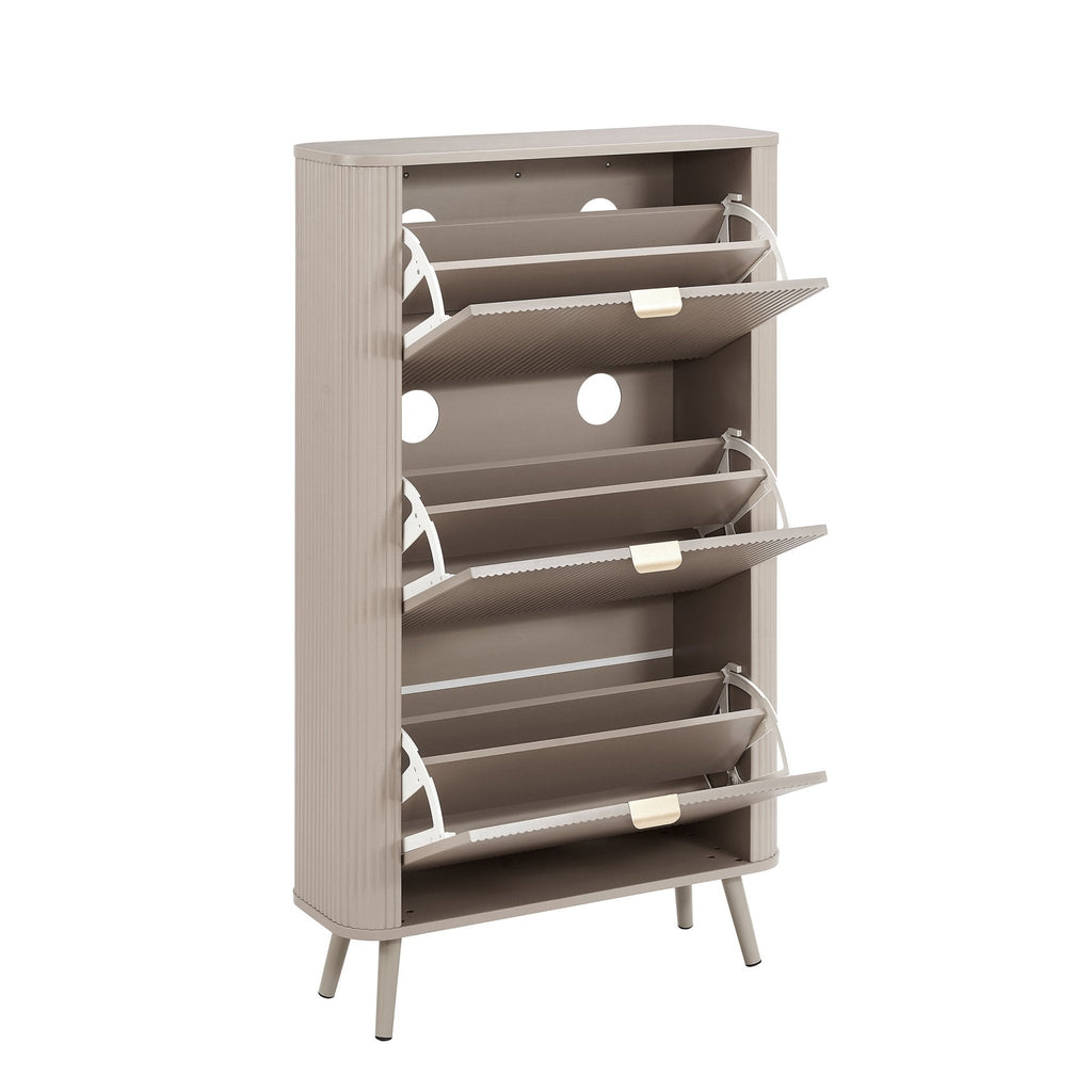 Dusklia - Hattie Shoe Cabinet - Taupe