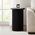 Dusklia - Hattie Round Pedestal Side Table - Black