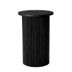 Dusklia - Hattie Round Pedestal Side Table - Black