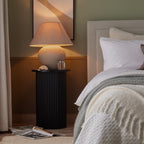 Dusklia - Hattie Round Pedestal Side Table - Black