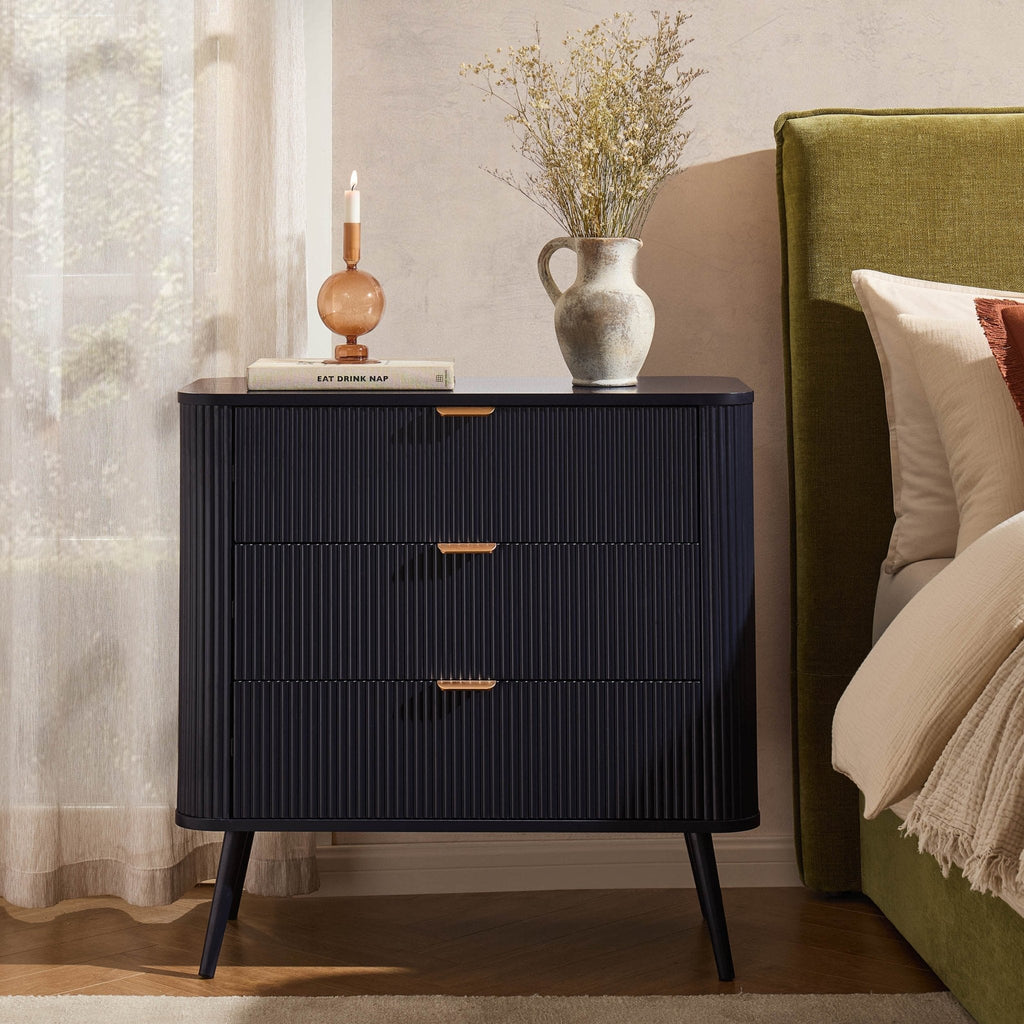 Dusklia - Hattie 3 Drawer Small Chest - Midnight