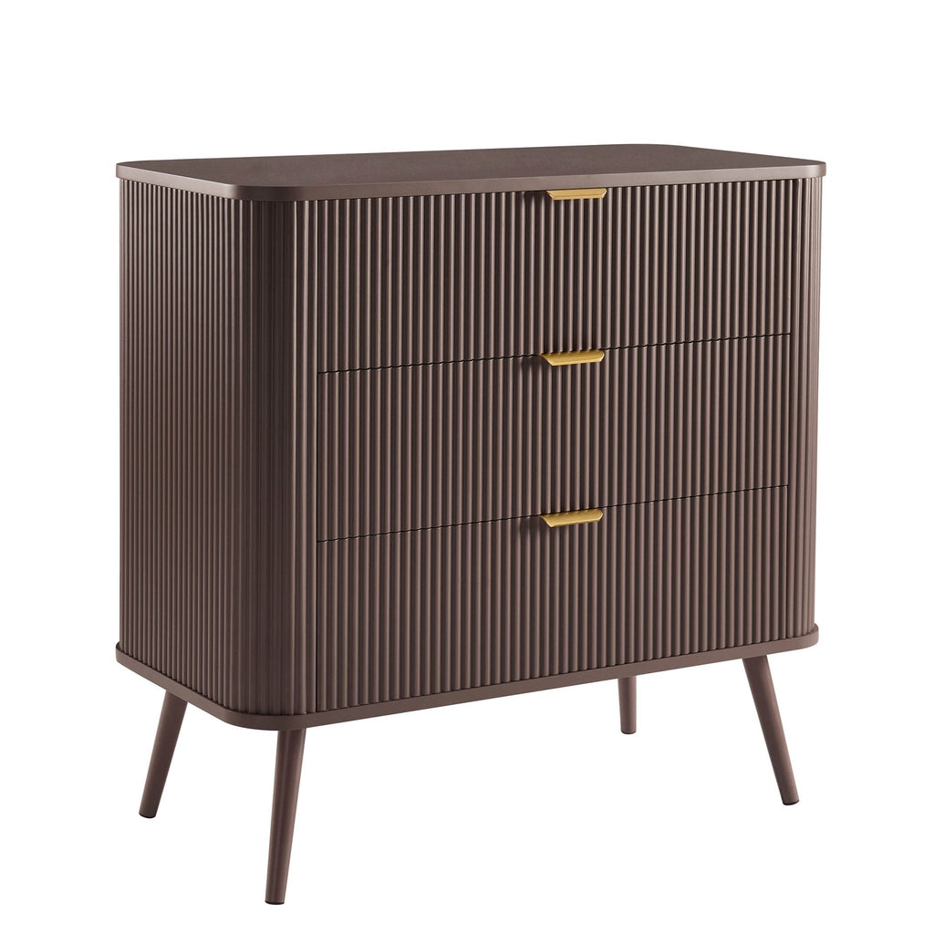 Dusklia - Hattie 3 Drawer Small Chest -  Mocha